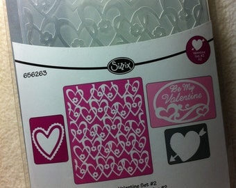 Embossing Folders...4 Piece Set of Brand New Valentine Themed Embossing Folders
