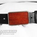 Belt Buckle - Ostrich Skin - Leather Insert Belt Buckle