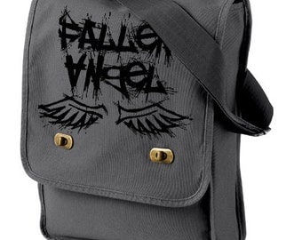Fallen Angel Messenger Field Bag - pastel goth gothic lolita grunge punk creepy cute laptop bag vampire fantasy small messenger bag