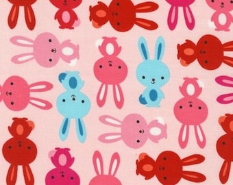 Three (3) Yards - Urban Zoologie Bunnies Robert Kaufman Fabric AAK-14721-96 BLUSH Pink