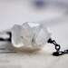 Glacier Necklace Minimal Geometric Pendant Silver Moonstone