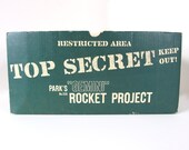 Vintage Empty Gemini Rocket Project Top Secret Box Vintage Empty Gemini Rocket Project Top Secret Box