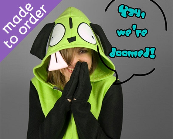 GIR from Invader Zim Costume Hoodie Made to Order by ...