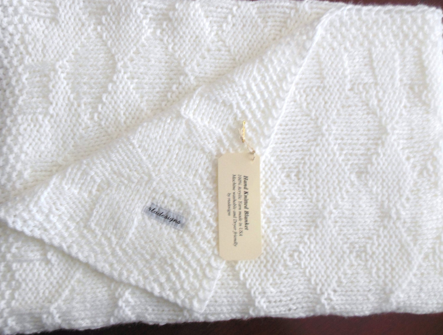 White Baby Blanket perfect Baptism or Christening Blanket