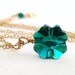 Shamrock Necklace on 14k Gold fill - Luck o' the Irish - Four Leaf Clover