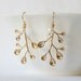 LAST ONE Pearl Leaf Dangle Earrings