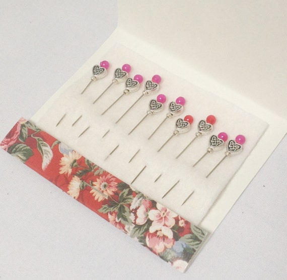 Celtic Heart Pins Decorative Sewing Pins Pincushion Pins