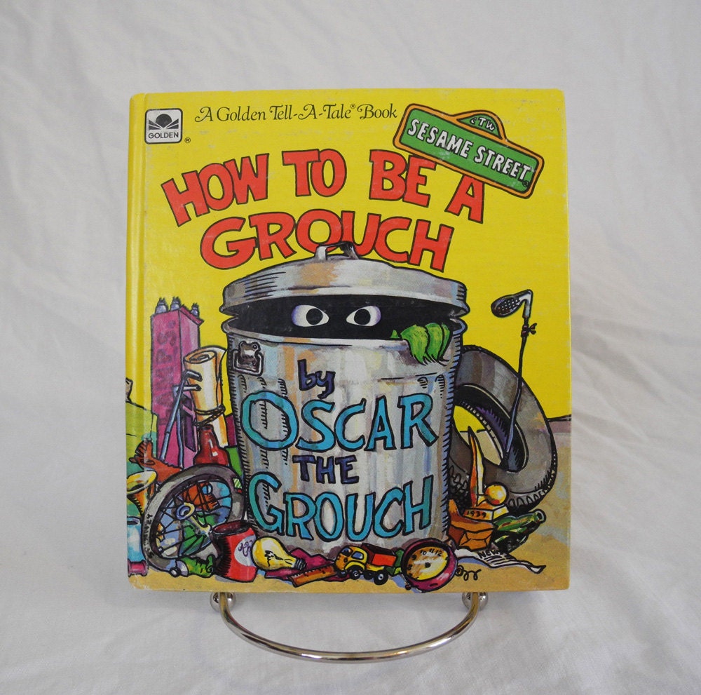 Vintage childrens book Sesame Street Oscar the Grouch Golden