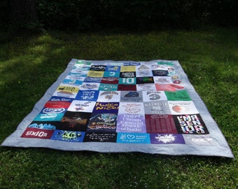 Tshirt Quilt nearly King Bed Quilt with Memories