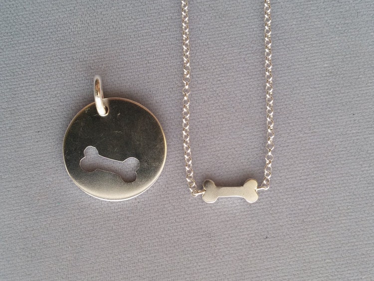 DogHuman Best Friends Necklace in Sterling by SlashpileDesigns
