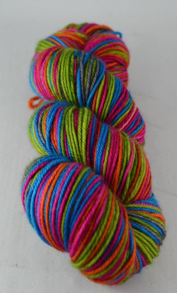 Nano Hand-dyed self striping worsted yarn