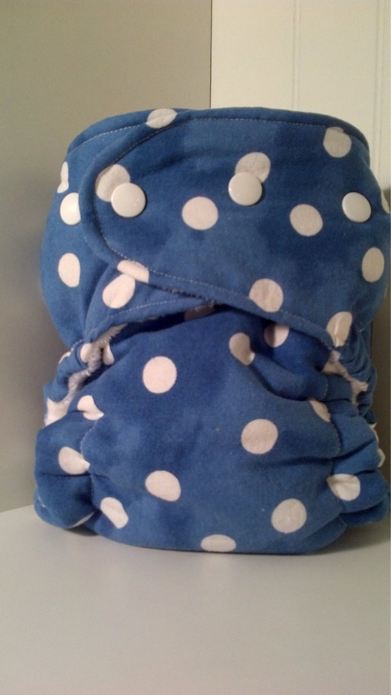 Polka Dot One Size Hybrid Fitted Cloth Diaper HFCD/71/14