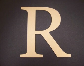 24" Unfinished Wooden Letters, Georgia font, 1/2" thick w/Key Hole, Ready to Paint, Made in USA 24GA50-2 -4