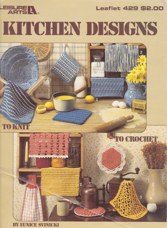 Items similar to Kitchen Designs To Knit and Crochet 