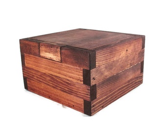 Rustic Memory Box - Dark Wood Keepsake Boxes