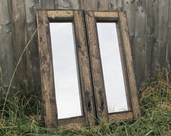 Wood Medicine Cabinet - Rustic Furniture - Dark Walnut - Bathroom Decor