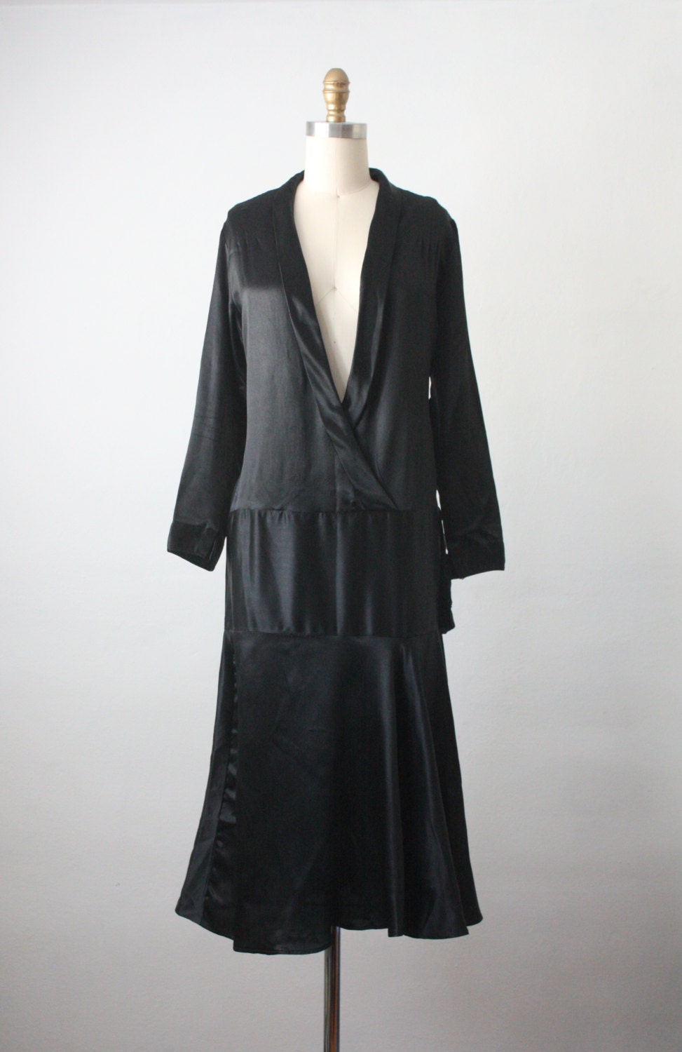 film noir dress / 1920s liquid silk dress by 1919vintage on Etsy