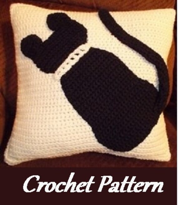Cat Pillow Crochet Pattern by needleme on Etsy
