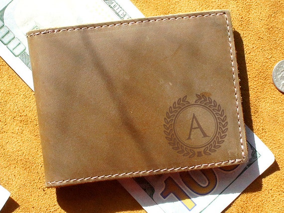 Engraved Leather Wallet & Wallets for Men by urbanwrist on Etsy