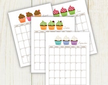 Popular items for cupcake calendar on Etsy