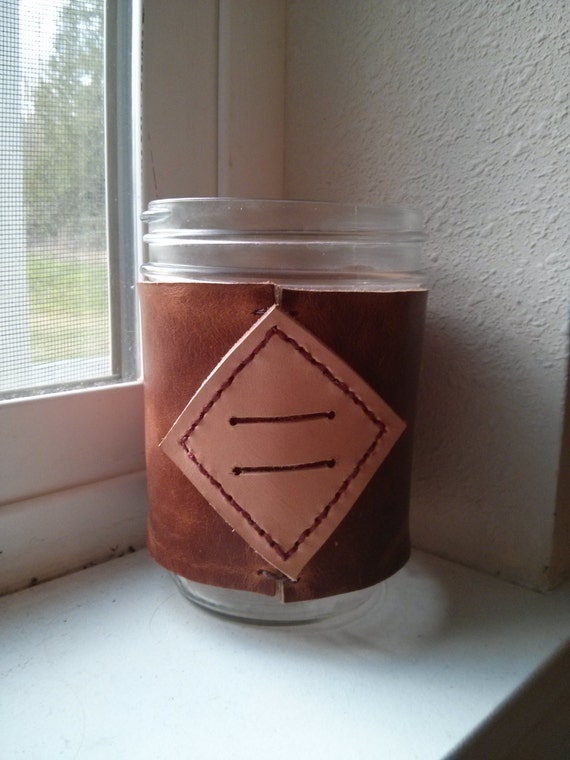 Lash Tab Adventurer' Leather Mason Jar by YukonHarborTradingCo