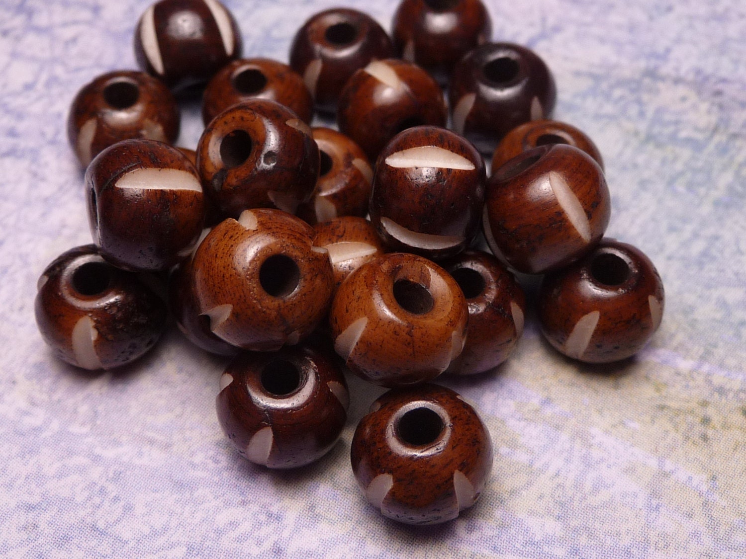 Carved Bone Beads 8mm - 20pc from beadslinger on Etsy Studio