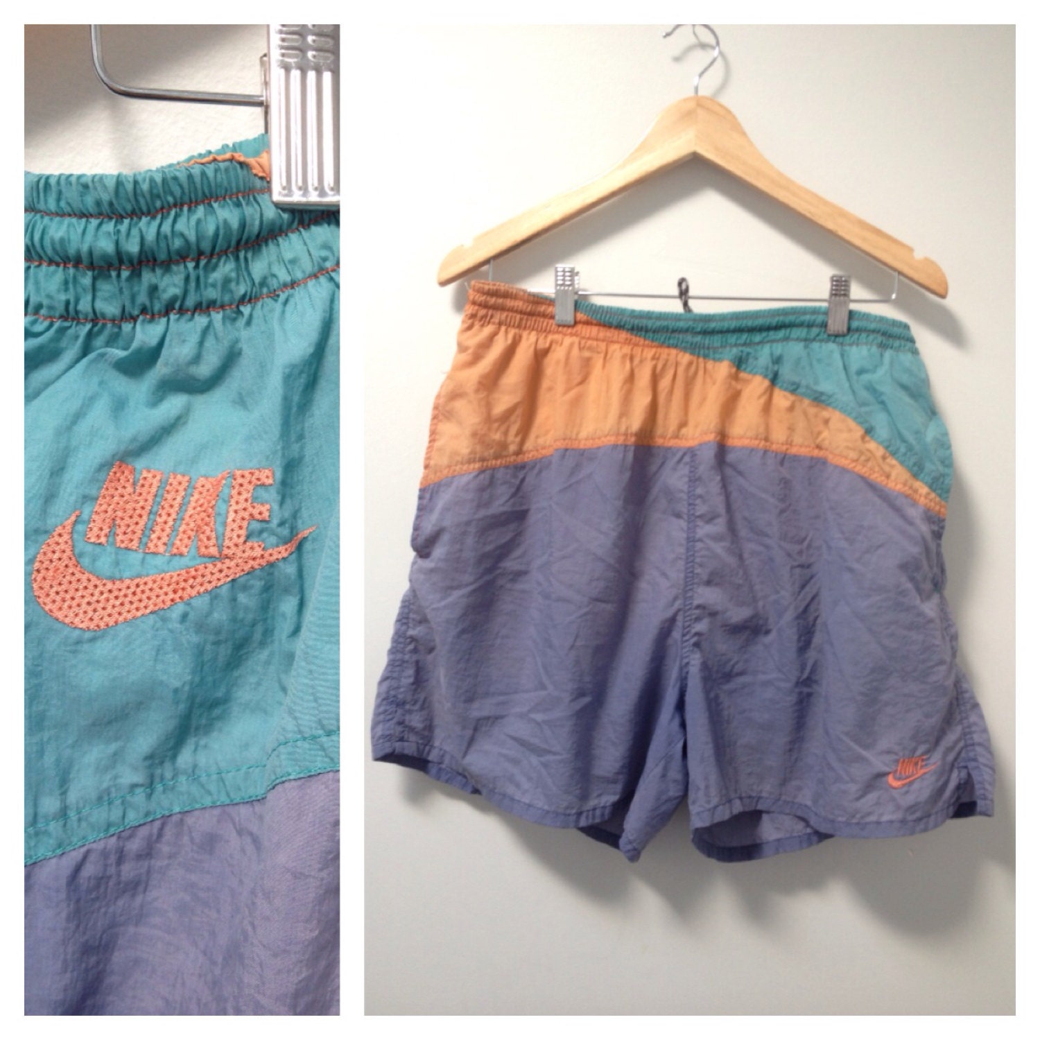 80s NIKE Swim Trunks Swim Shorts Mens Bathing by