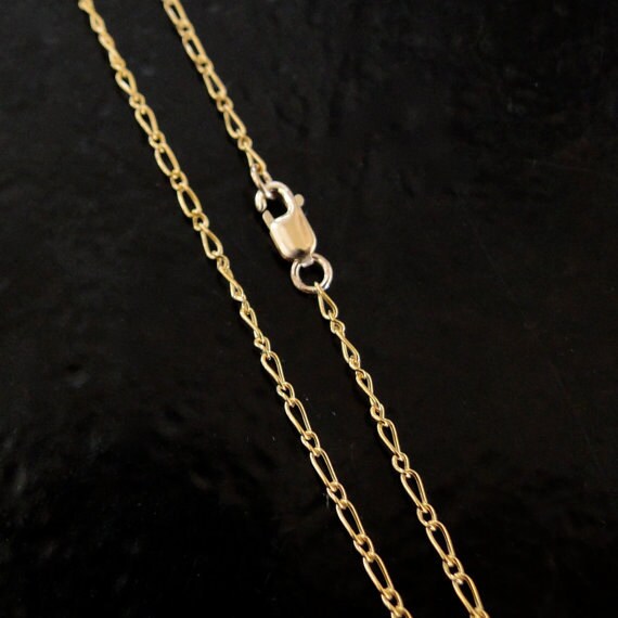 ANY LENGTH 14K Gold Filled 1.5mm Figaro Chain With Clasp