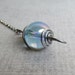 Blue Necklace, Wire Wrapped Necklace, Blue Bubble Necklace, Convertible Necklace, Dark Silver Necklace