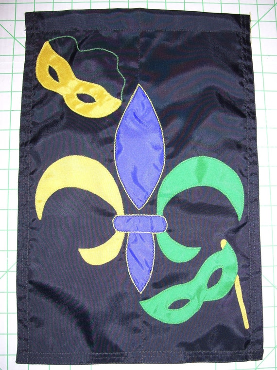 mardi gras garden flag