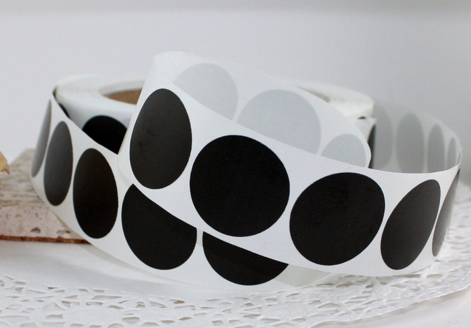 Black Envelope Seals 1 Round Matte Black Stickers