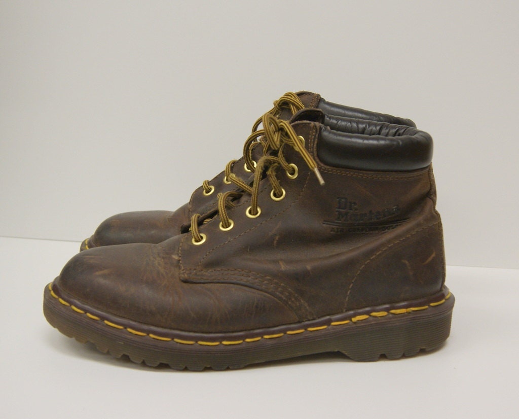 Vintage 1990s Brown Doc Marten Ankle Boots UK 6 by hipandvintage