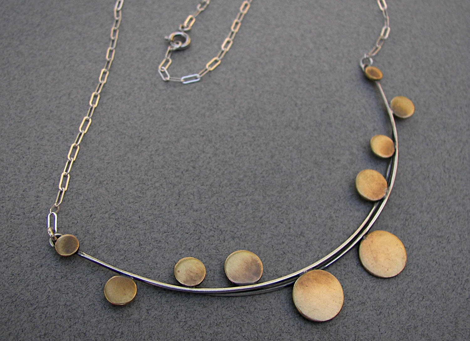 Architectural necklace sterlingsilver modern architectural