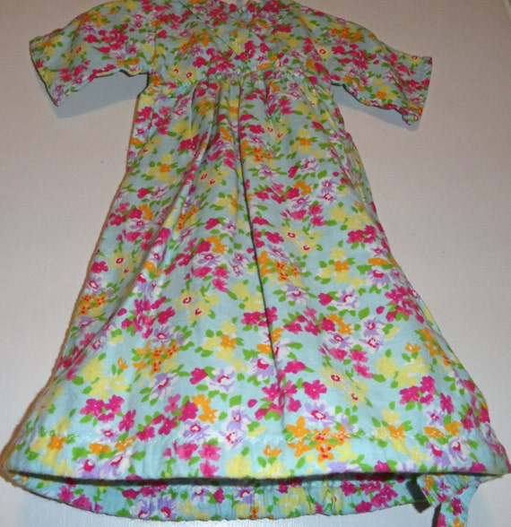 Drawstring Baby Gown 100% Cotton Flannel Newborn by happyheels