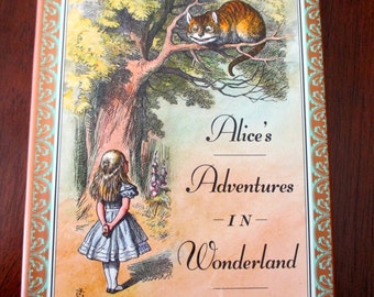 vintage book- Alice in Wonderland - Lewis Carroll, John Tenniel, 1990s