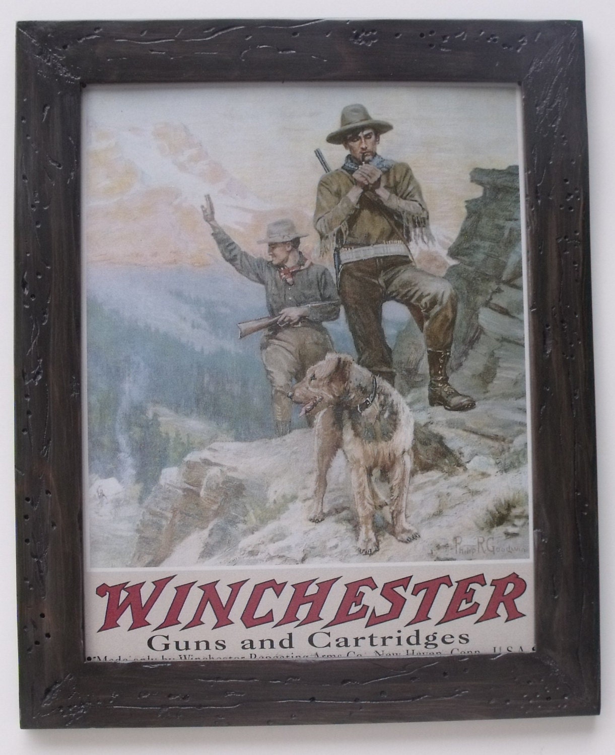 Nostalgic Winchester Framed Tin Sign