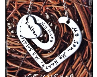 Personalized Hand Stamped Military necklace