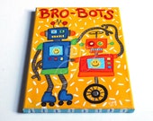 Bro-Bots #7 Robot Painting for Boys Room, Brothers and Twin Decor, art for kids