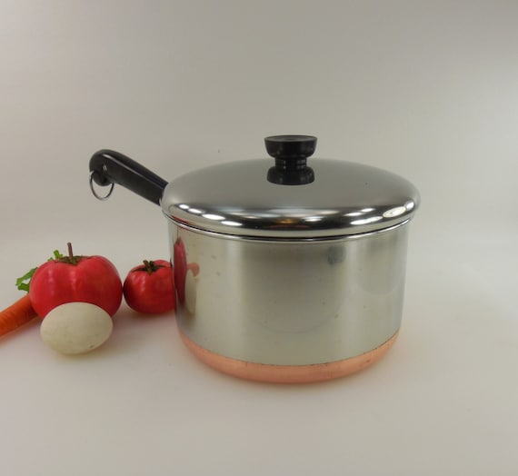 Revere Ware Large 4 Qt Quart Saucepan Pot with Lid Process