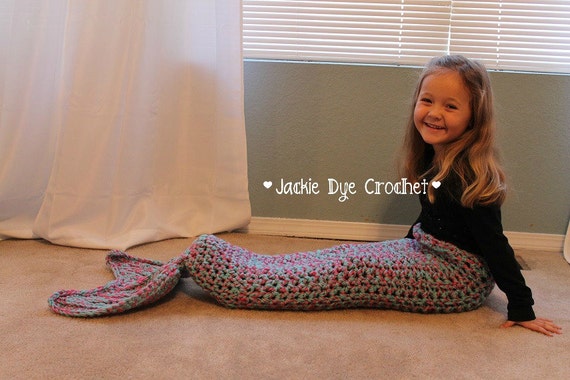 Items similar to The ORIGINAL Crochet Mermaid Tail Blanket ...