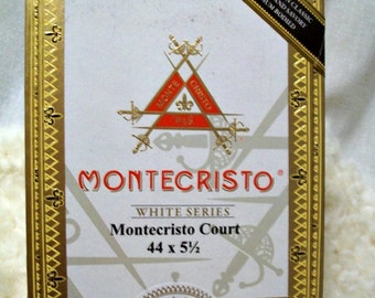 Cigar Box - empty box for crafting - Montecristo - Court - Small White Box