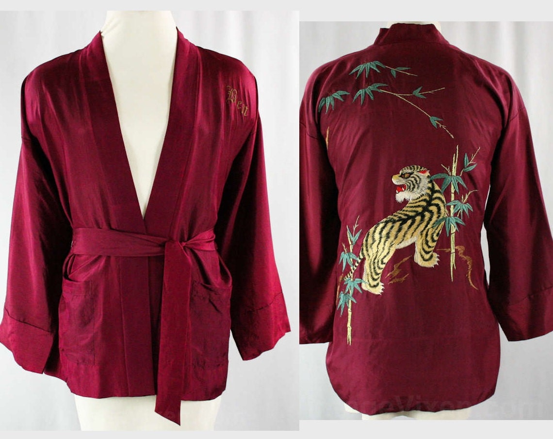silk tiger robe