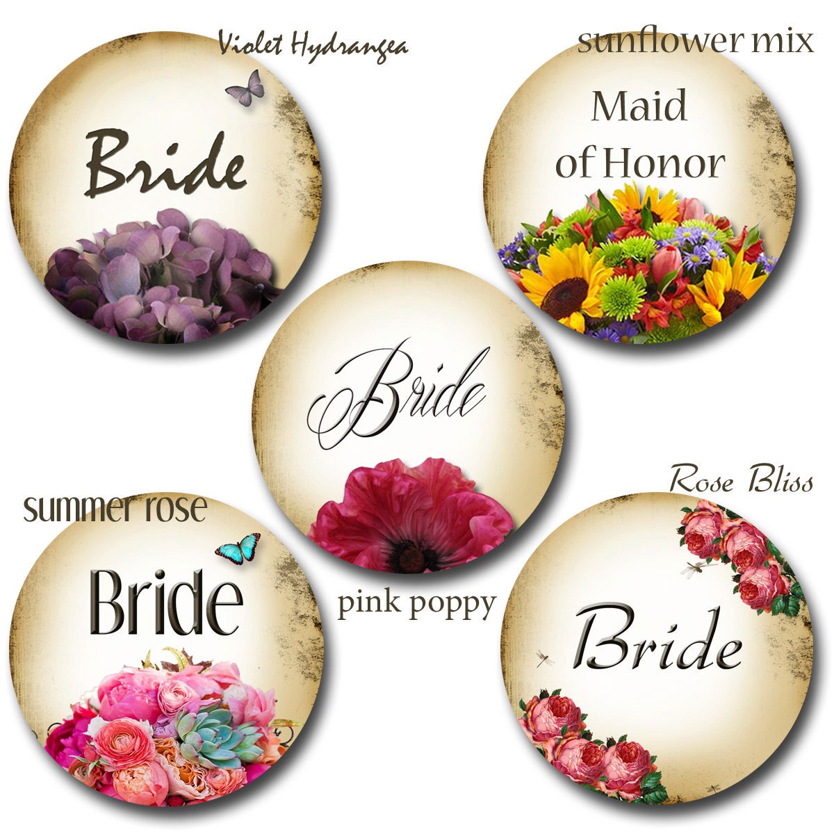 CUSTOM Bridal Shower Buttons Bachlorette Party Buttons