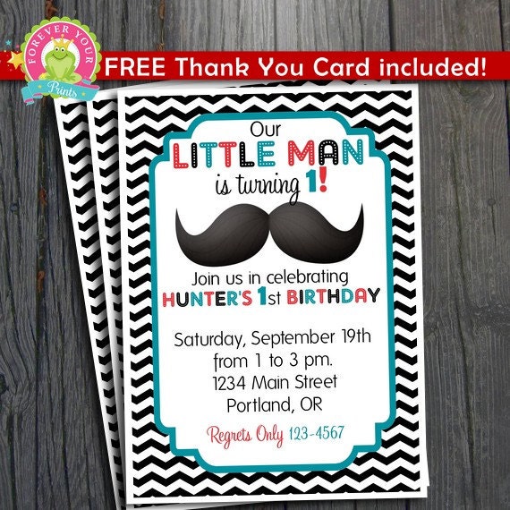 Little Man Invitation / Little Man Party Invite / Little Man Invitation / Little Man First Birthday / Little Man Birthday Il_570xn