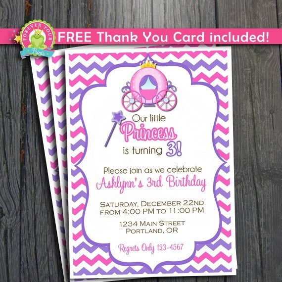 Princess Birthday Invitation / Princess Party Invite / Princess Invitation / Princess Invite / Printable Princess Il_570xn