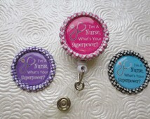 Popular items for bottle cap badge reel on Etsy