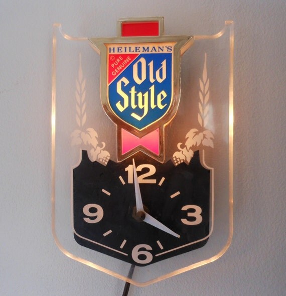 Vintage Old Style Beer Clock by 2cool2toss on Etsy