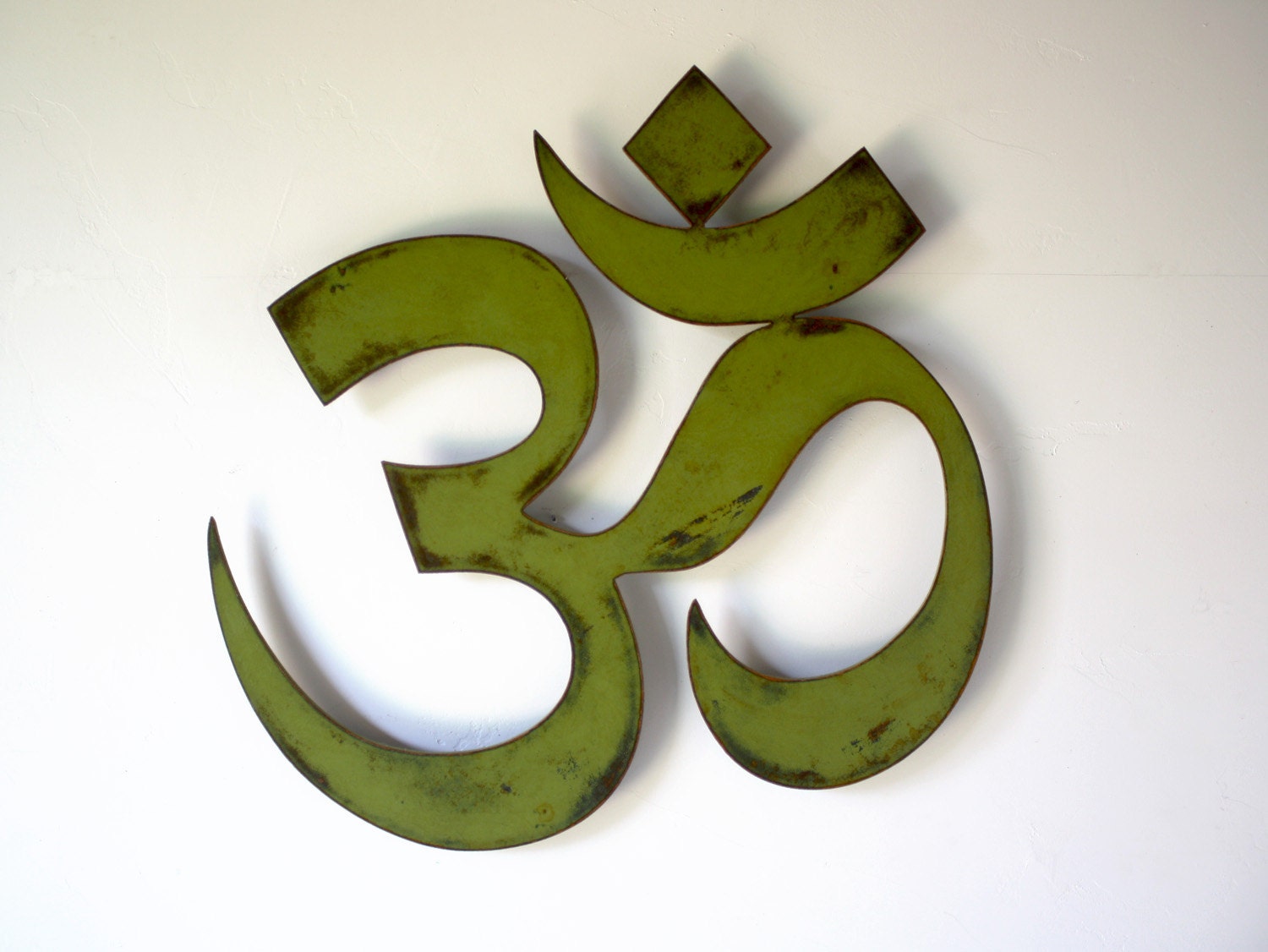 Yoga symbol metal wall art 18 tall choose your color