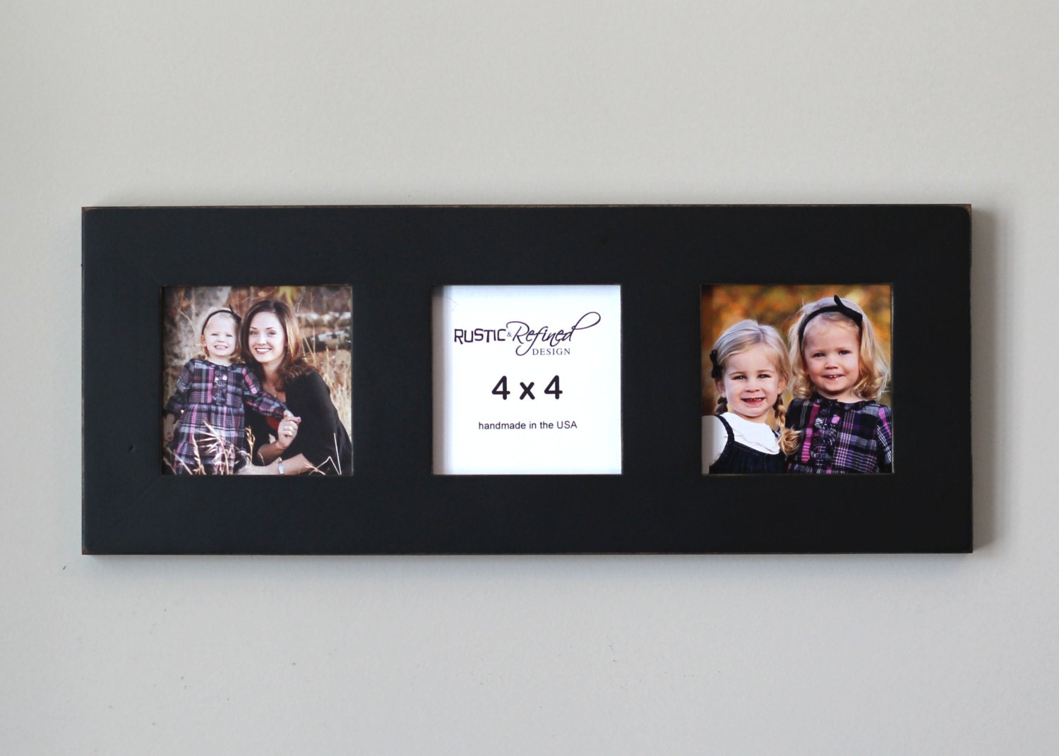 Multiple opening frame with 3 4x4 openings Black or White