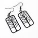 Skeleton Tree Earrings, Black Tree Earrings, Lazier Cut Filigree Tree, Black Earrings, Modern Earrings, Family Tree
